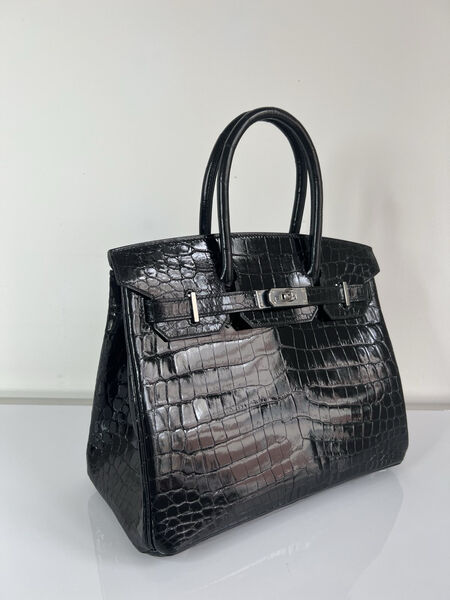 Сумка Hermès Birkin 30 женский кожа черный 140345-2