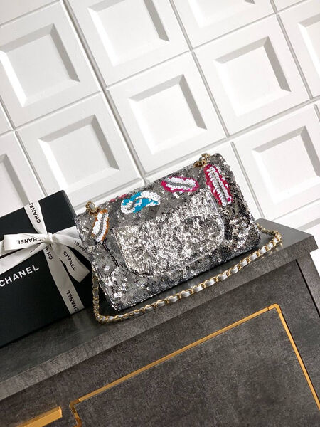 Сумка Chanel женский кожа графитовый 194333-2