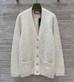 Кардиган Gucci женский вязаная ткань белый 169986-1