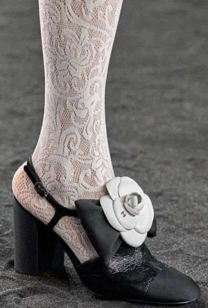 Туфли Chanel женский кожа черный 134571-2