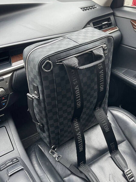 Мужской портфель-рюкзак Louis Vuitton мужской канва графитовый 65378-6