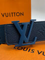 Мужской ремень Louis Vuitton мужской кожа синий 176183-4
