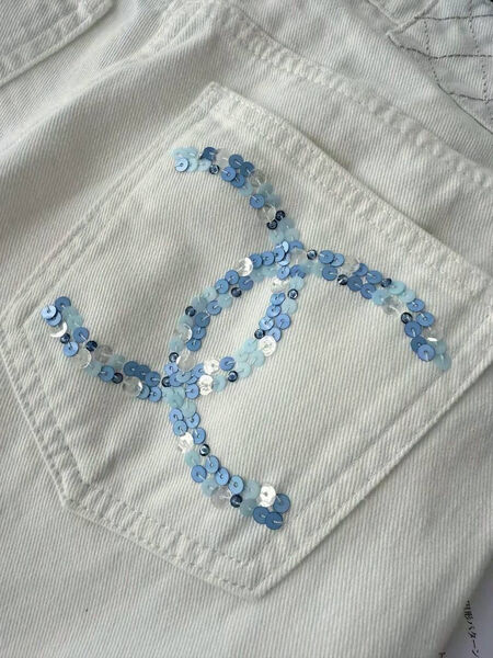 Джинсы Chanel женский джинса белый 189886-3
