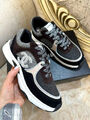 Кроссовки Chanel женский текстиль графитовый 125163-3