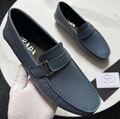 Мужские мокасины Prada мужской кожа синий 145825-1