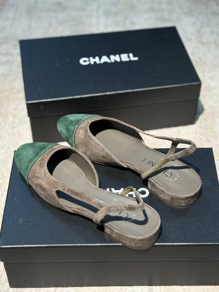 Туфли Chanel женский замша графитовый 195193-3