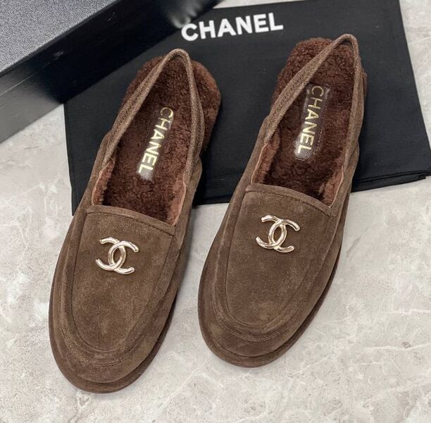 Лоферы Chanel женский замша 195668