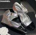 Туфли Chanel женский кожа графитовый 149135-1