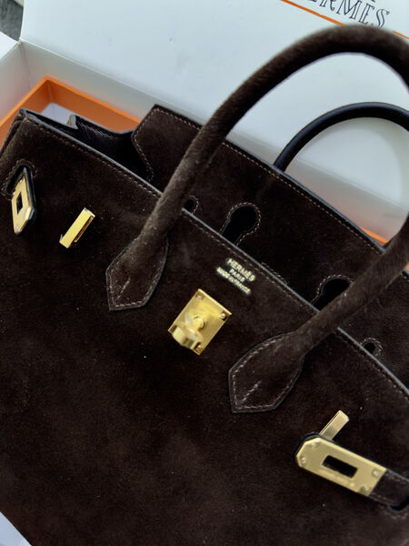 Сумка Hermès Birkin 25 женский замша 155736-2