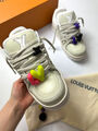 Кроссовки Louis Vuitton женский кожа бежевый 110528-4