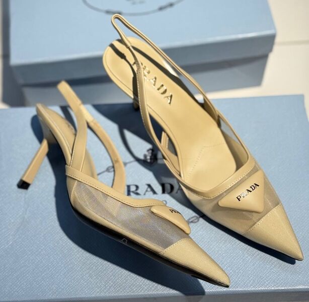 Туфли Prada женский сетка бежевый 187314