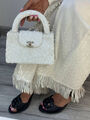 Сумка Chanel женский пайетки белый 192111-3
