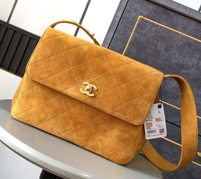 Сумка Chanel женский замша бежевый 182040
