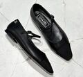 Балетки Chanel женский кожа черный,белый 147646