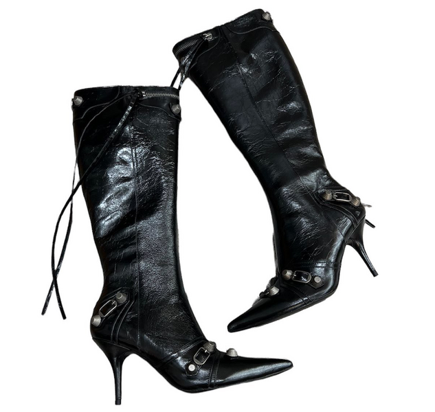 Сапоги Balenciaga женский кожа черный 67048