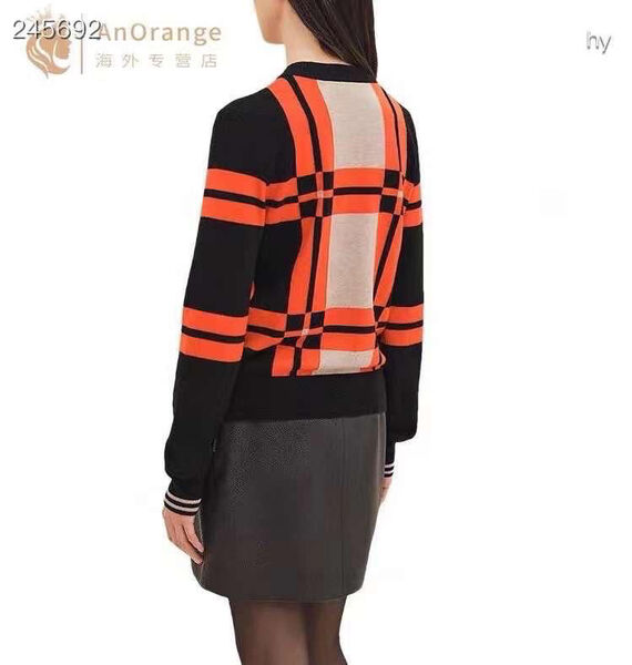 Свитер Hermès женский вязаная ткань бордовый 122369