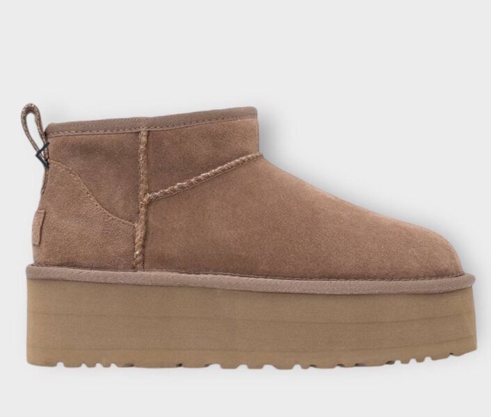 Угги Ugg Classic Ultra Mini Platform женский замша бежевый 167796