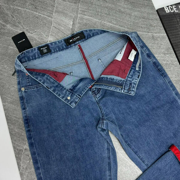 Мужские джинсы Kiton мужской джинса бирюзовый 153211-4