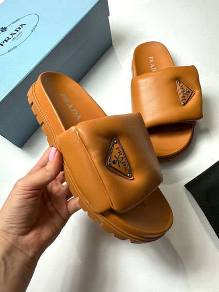 Шлепки Prada женский кожа 112083-2
