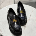 Лоферы Gucci женский кожа черный 173765-4