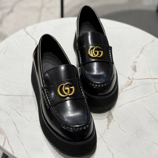 Лоферы Gucci женский кожа черный 173765-4
