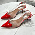 Туфли Alaïa женский кожа бордовый 139977-5