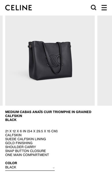 Сумка Celine женский черный 156068-8