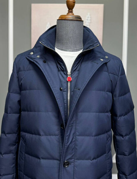 Мужской пуховик Kiton мужской синий 165395-9