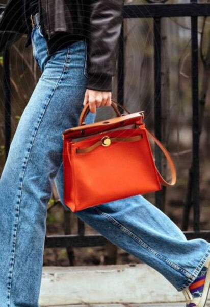 Сумка Hermèsherbag Zip женский кожа оранжевый 75486-6