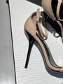 Босоножки Saint Laurent женский кожа бежевый 105225-4