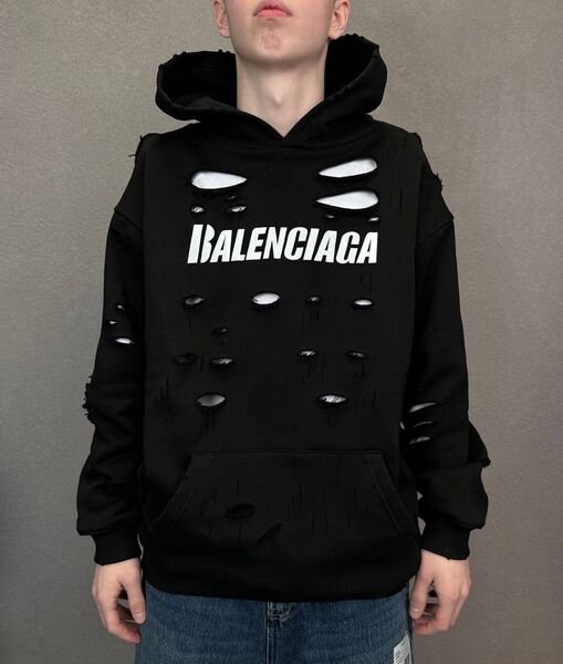 Мужское худи Balenciaga мужской черный 137153