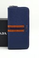 Портмоне мужской Prada мужской кожа swift темно-синий 61958