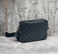 Мужская сумка мессенджер Louis Vuitton мужской кожа черный 122073-2