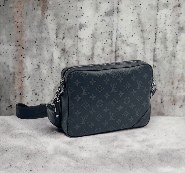 Мужская сумка мессенджер Louis Vuitton мужской кожа черный 122073-2