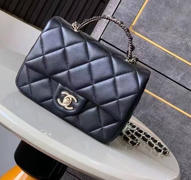 Сумка Chanel женский кожа черный 185190