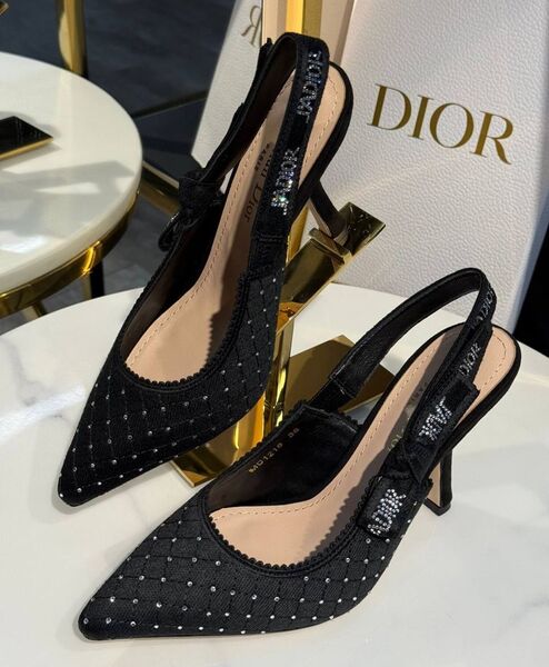 Туфли Christian Dior женский текстиль черный 190987
