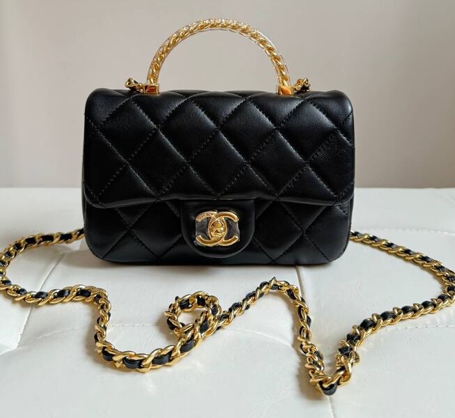 Сумка Chanel женский кожа черный 155760