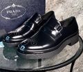 Мужские лоферы Prada мужской кожа черный 171820-1