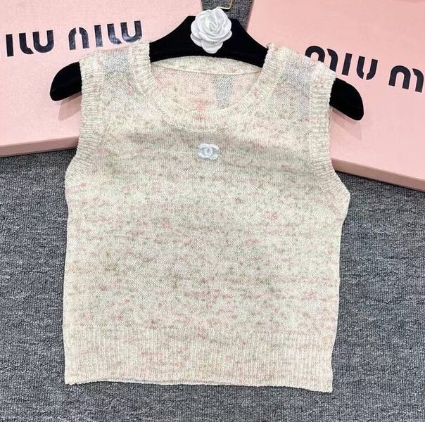 Майка Chanel женский бежевый 152634