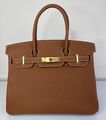 Сумка Hermès Birkin 30 ручная работа женский кожа swift бежевый 75341