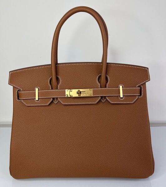 Сумка Hermès Birkin 30 ручная работа женский кожа бежевый 75341