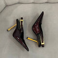 Туфли Saint Laurent женский кожа бордовый 133999-2