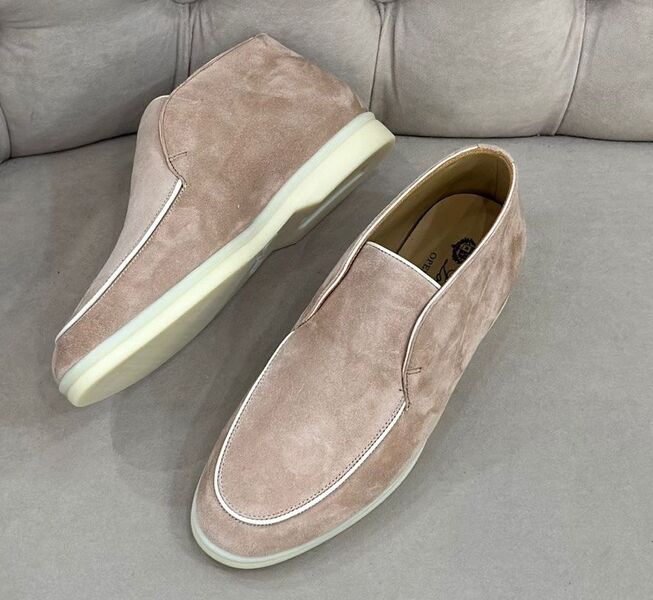 Лоферы Loro Piana женский замша бежевый 126447