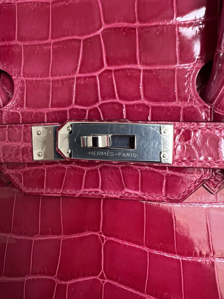 Сумка Hermès Birkin 35 женский кожа бордовый 140347-9