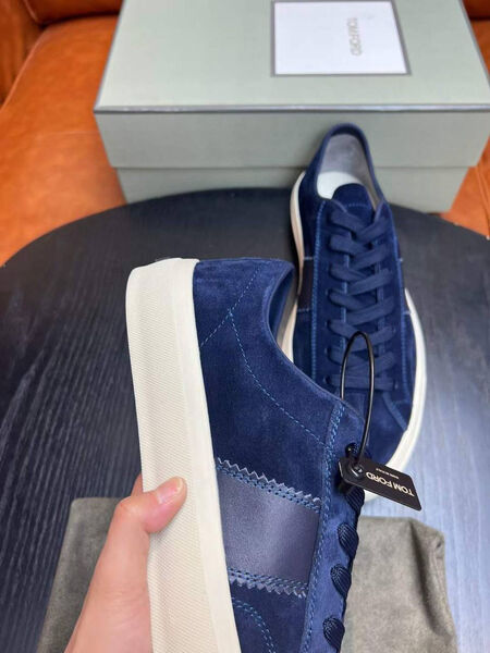 Мужские кеды Tom Ford мужской замша синий 145720-5