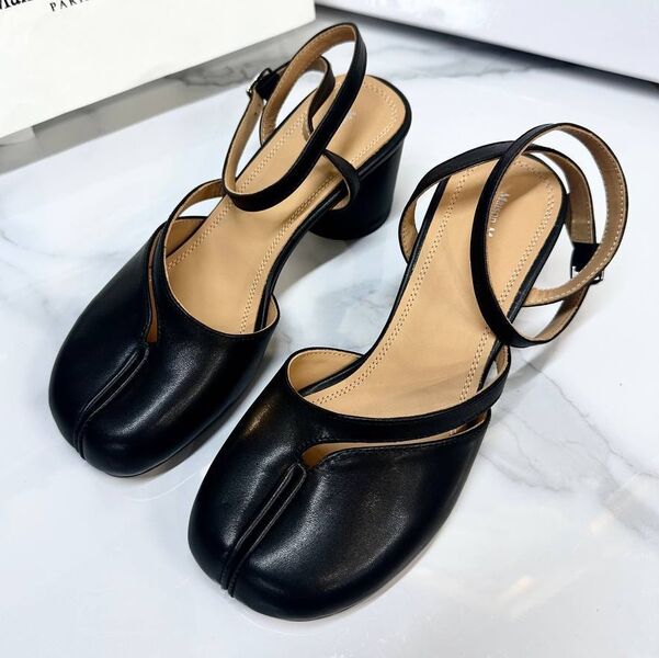 Туфли Maison Margiela женский кожа черный 186407