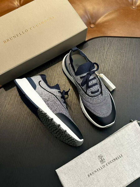 Мужские кроссовки Brunello Cucinelli мужской текстиль графитовый 202421-2