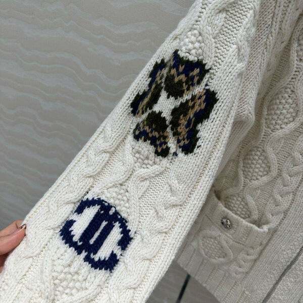 Кардиган Chanel женский вязаная ткань белый 169157-5