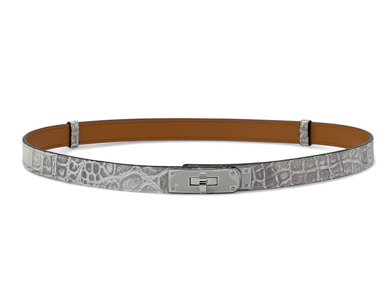 Женский ремень Hermès женский кожа графитовый 195056