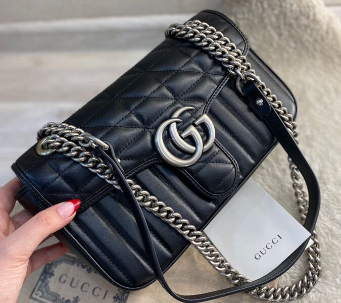 Сумка Gucci Marmont женский кожа черный 97056